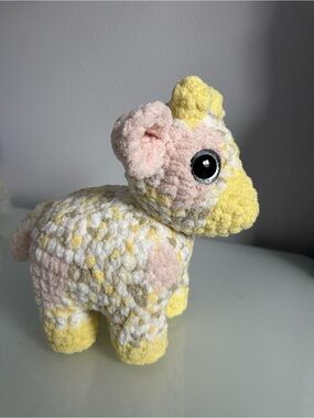 Handmade Crochet Cow Plushie
